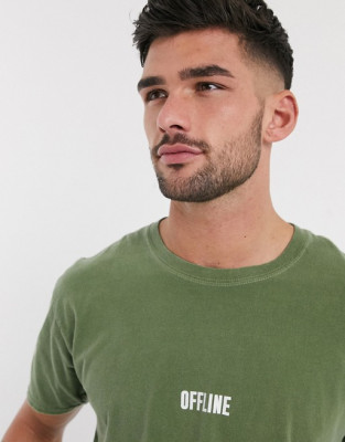 Pánske zelené tričko s nápisom